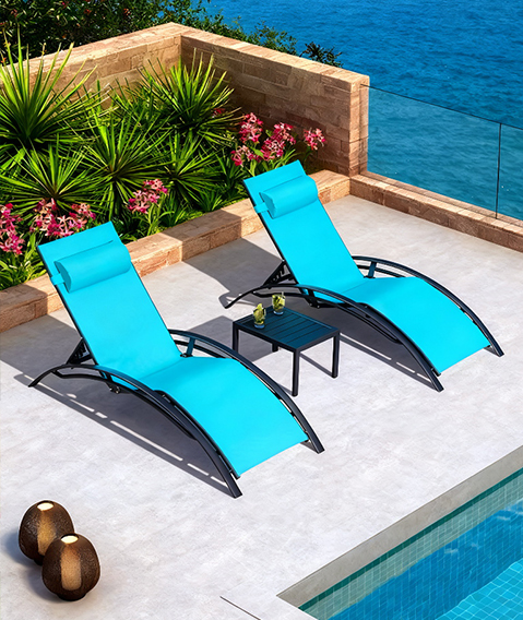 Chaise longue de plage
